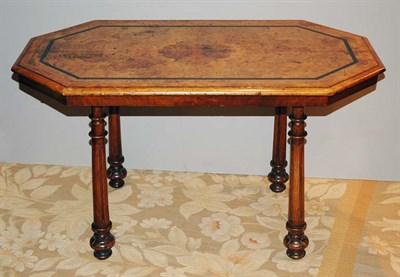 Lot 4137 - Victorian Burl Walnut Low Table Height 19...