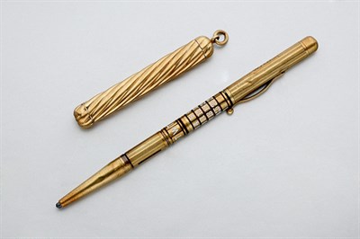 Lot 505 - Gold Retractable Pencil and Calendar Pencil