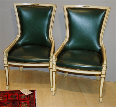 Lot 4138 - Set of Four Neoclassical Style Painted Side...