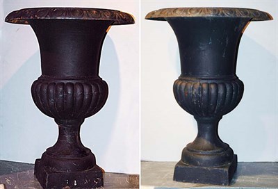 Lot 4486 - Pair of Monumental Metal Garden Urns Height 29...