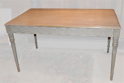 Lot 589 - Neoclassical Style Limed Wood Center Table...