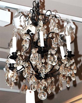 Lot 4428 - Louis XV Style Gilt-Metal and Glass Six-Light...