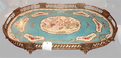 Lot 325 - Sevres Style Gilt-Metal Mounted Porcelain...
