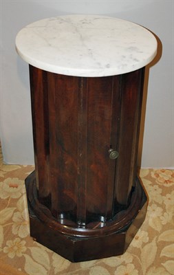 Lot 4158 - Marble Top Mahogany Pot Cupboard Height 28 1/4...