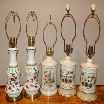Lot 4169 - Miscellaneous Group of Five Lamps Including a...