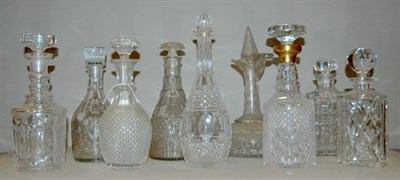 Lot 4254 - Miscellaneous Group of Nine Glass Decanters