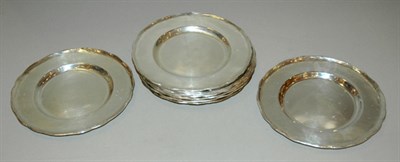 Lot 4271 - Set of Twelve Silver Bread Plates Total...
