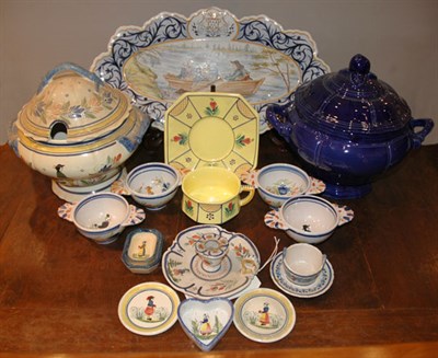 Lot 4348 - Miscellaneous Group of Quimper Pottery...