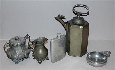 Lot 4333 - Miscellaneous Group of Pewter Table Articles...