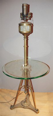 Lot 4421 - Neoclassical Style Brass and Glass Two-Light...