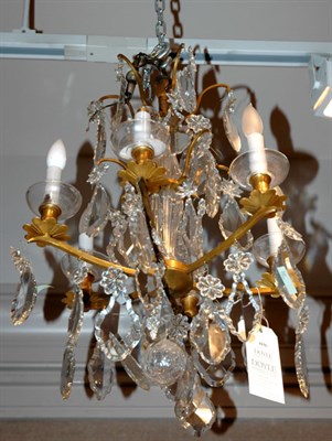 Lot 4436 - Louis XV Style Gilt-Metal and Glass Six-Light...
