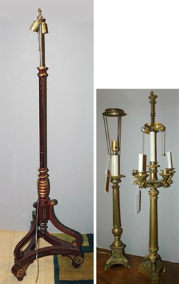 Lot 4477 - Two Neoclassical Style Gilt-Metal Lamps;...