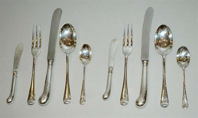 Lot 394A - English Sterling Silver Flatware Service Total...
