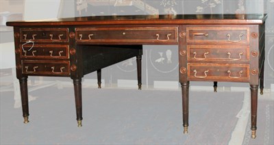 Lot 273 - Neoclassical Style Inlaid Mahogany Desk Height...