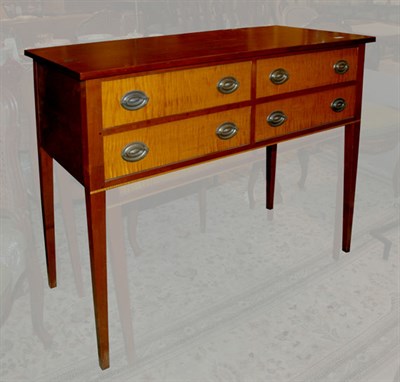 Lot 4354 - Federal Style Mahogany and Maple Four-Drawer...