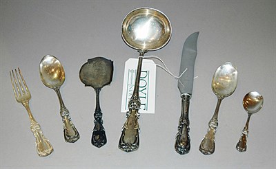 Lot 4288 - Continental Silver Flatware Service Total...