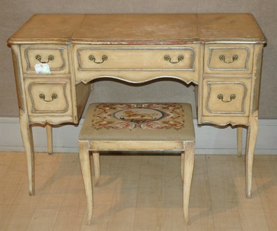 Lot 410 - Louis XV Style Gilt Decorated Cream Painted...