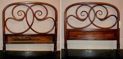 Lot 3584 - Austrian Bentwood Bedstead The arched head and...