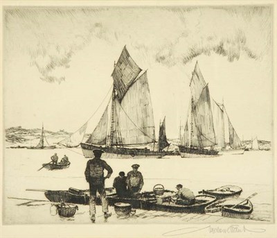 Lot 4244 - Gordon Grant [DOCK SCENE] Etching, signed in...