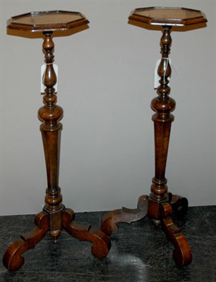 Lot 3148 - Pair of Victorian Walnut Plant Stands Height...