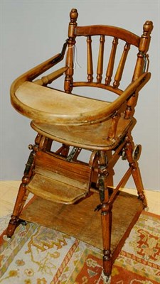 Lot 255 - Provincial Fruitwood Child's Highchair Height...