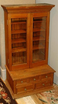 Lot 323 - Fruitwood Glazed Door Miniature Hutch Height...