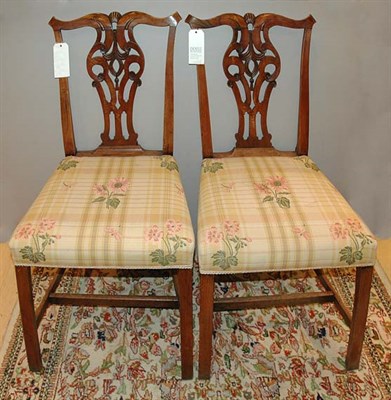 Lot 358 - Set of Eight Georgian Style Mahogany Chairs...