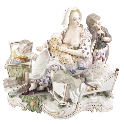 Lot 169 - Continental Porcelain Figural Group Modeled as...