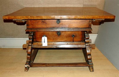 Lot 310 - Italian Baroque Fruitwood Table Height 30...