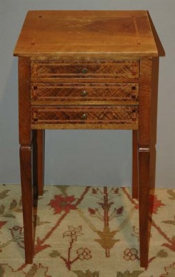 Lot 526 - Louis XVI Style Inlaid Fruitwood Three-Drawer...