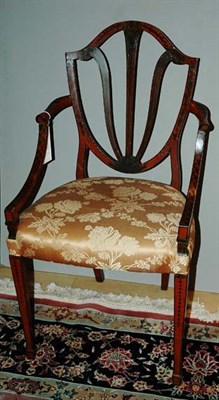 Lot 548 - Georgian Style Mahogany Shield Back Armchair