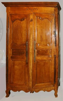 Lot 558 - Provincial Louis XV Style Fruitwood Armoire...