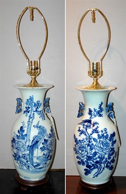 Lot 520 - Pair of Asian Style Blue and White Porcelain...