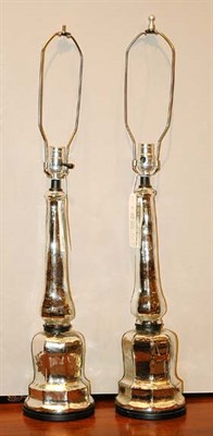 Lot 510 - Pair of Mercury Style Glass Lamps Height 35...
