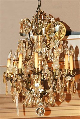 Lot 462 - Louis XV Style Gilt-Metal and Glass Eight...