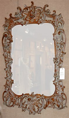 Lot 451 - Rococo Style Carved Wood Mirror Height 50...
