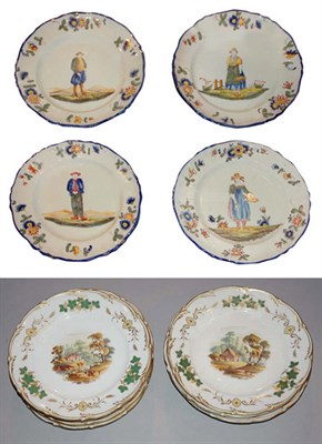 Lot 516 - Group of Eleven English Porcelain Dessert...