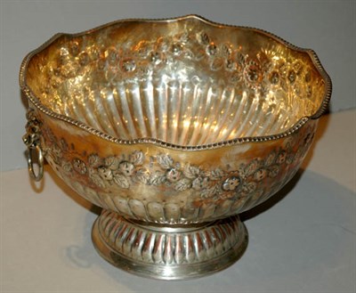 Lot 380 - Georgian Style Silver Plated Pedestal Punch Bowl