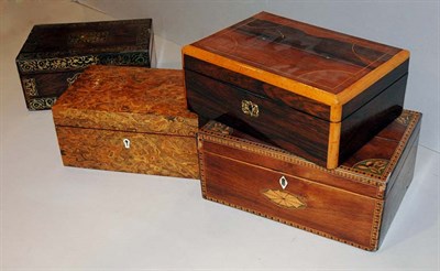 Lot 344 - Four Exotic Wood Humidors