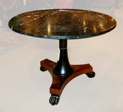 Lot 530 - Empire Style Marble Top Mahogany Center Table...