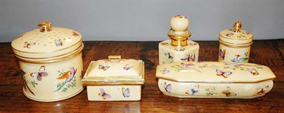 Lot 334 - Porcelain Dresser Set Comprising two covered...