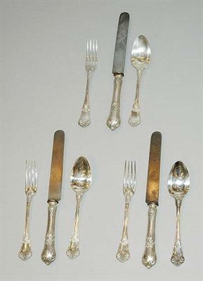 Lot 388A - French Silver Flatware Service Approximately...
