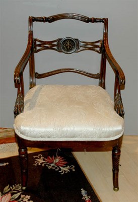 Lot 328 - Regency Carved Mahogany Armchair Circa 1810