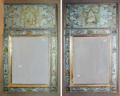 Lot 269 - Pair of Neoclassical Style Decoupage Eglomise...