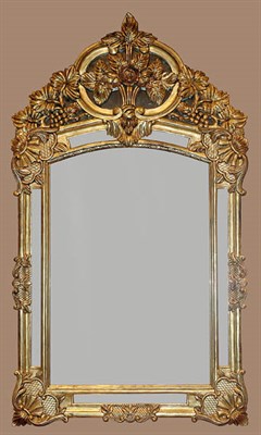 Lot 511 - Louis XV Style Gilded Mirror Height 55 inches,...