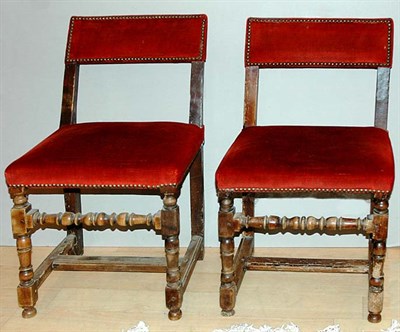 Lot 303 - Set of Six Jacobean Style Walnut Dining Chairs