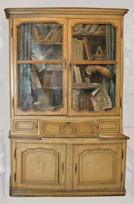 Lot 327 - Louis XV Style Painted Bookcase Cabinet Height...