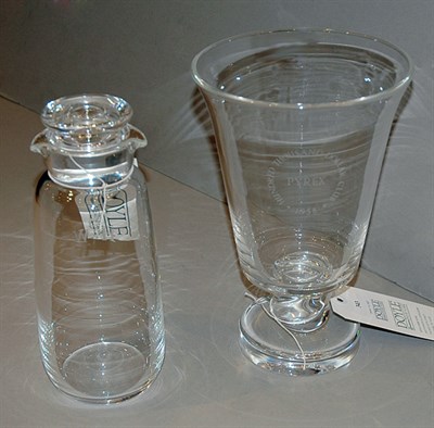 Lot 343 - Steuben Glass Footed Vase; Together with a...
