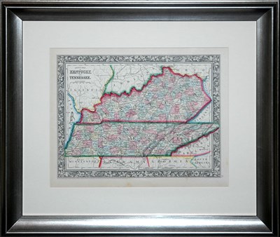 Lot 77 - S. Augustus Mitchell COUNTY MAP OF KENTUCKY,...