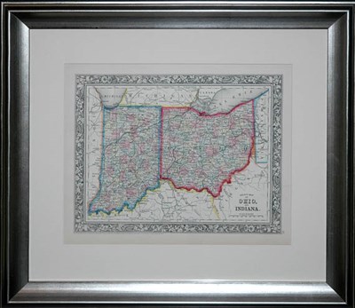 Lot 93 - S. Augustus Mitchell COUNTY MAP OF OHIO, AND...